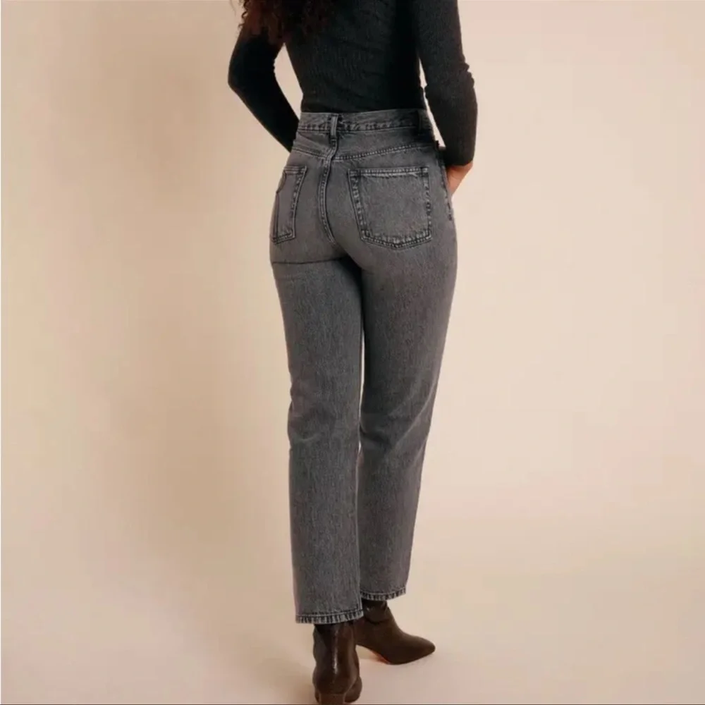 Rouje Marais Straight Leg Jeans Light Grey Wash Size 24 - Picture 2 of 12